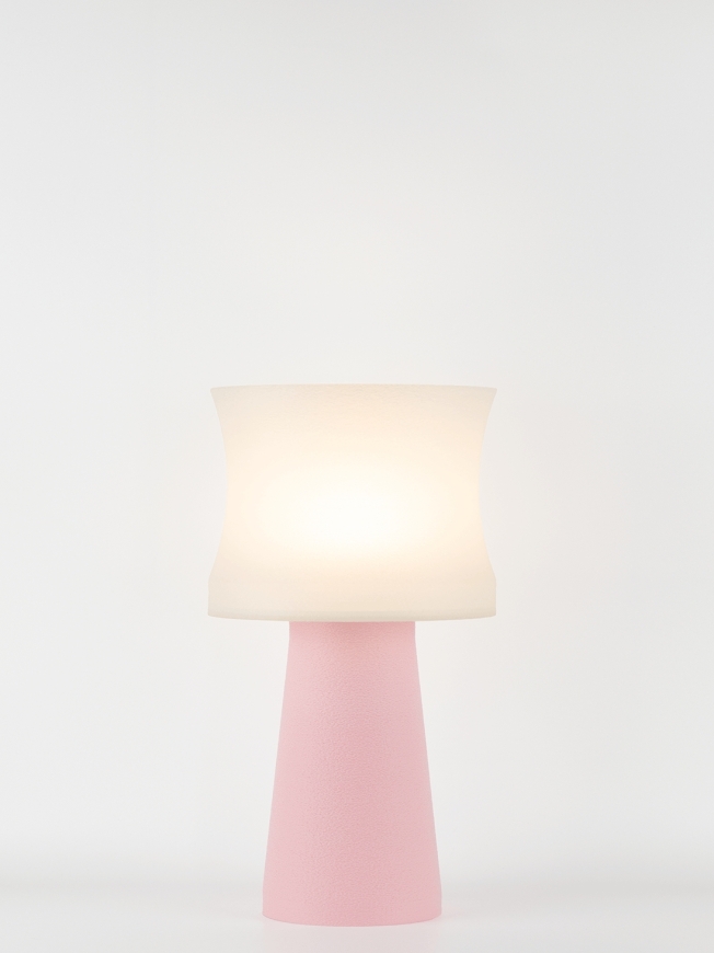 Aurélie – Lampe à poser pastel rose, médium