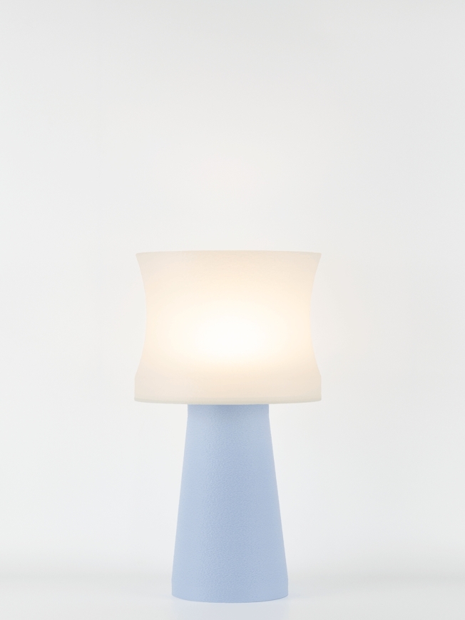 Aurélie – Lampe à poser pastel bleu, médium
