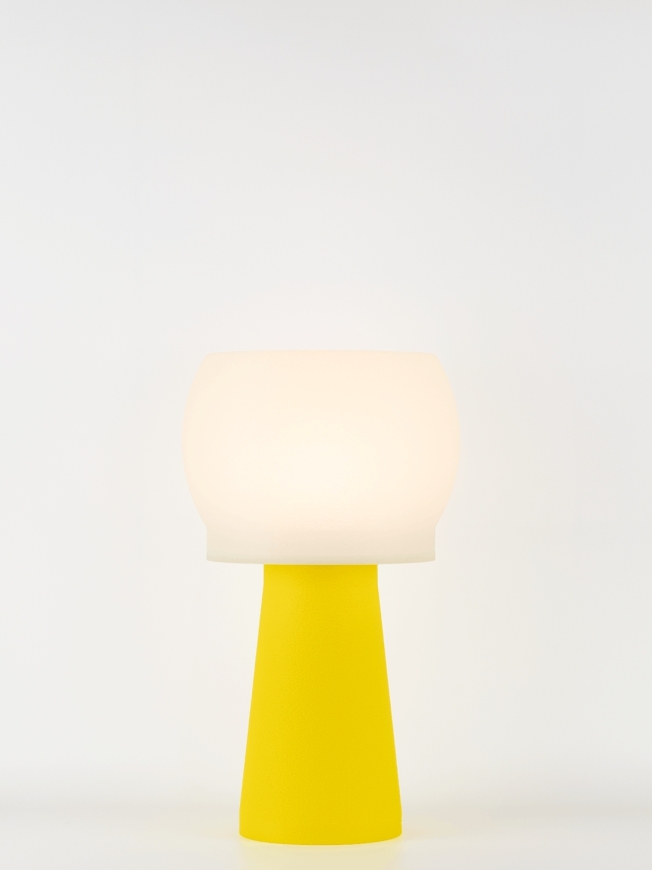 Clemence – Lampe à poser pop jaune, médium