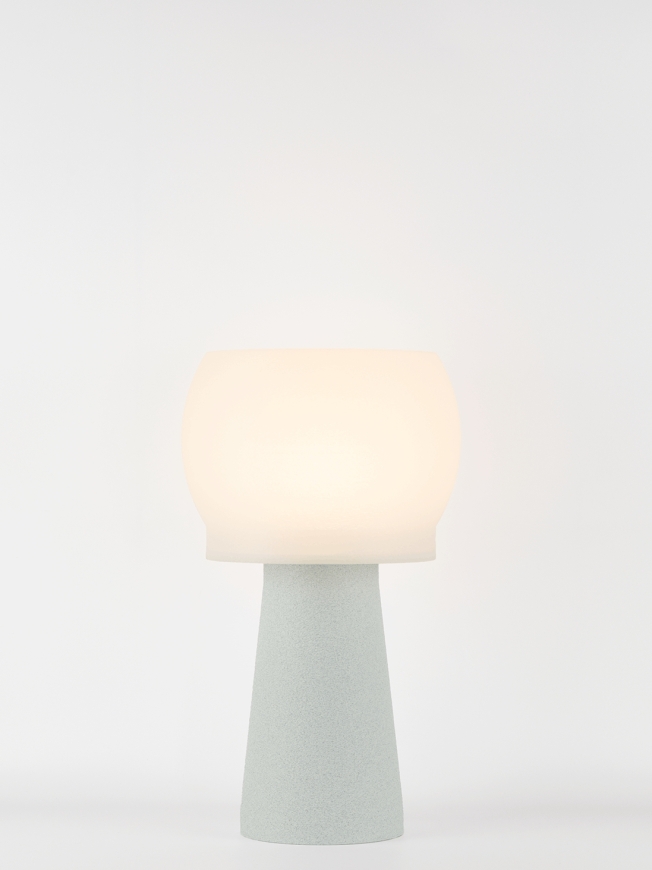 Clemence – Lampe à poser granit grise, médium