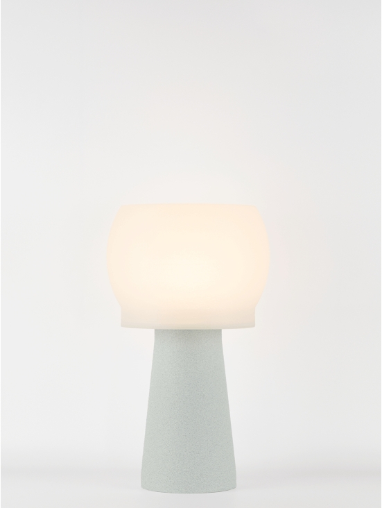 Clemence – Lampe à poser granit grise, médium