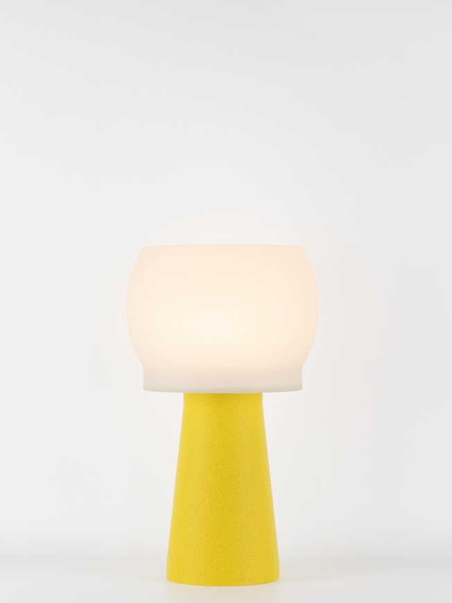Clemence – Lampe à poser granit jaune, médium