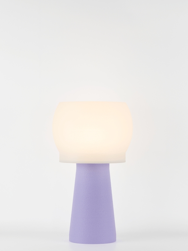 Clemence – Lampe à poser pastel lilas, médium