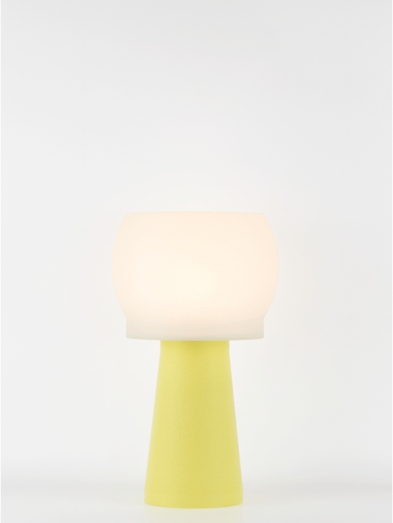 Clemence – Lampe à poser pastel jaune, médium