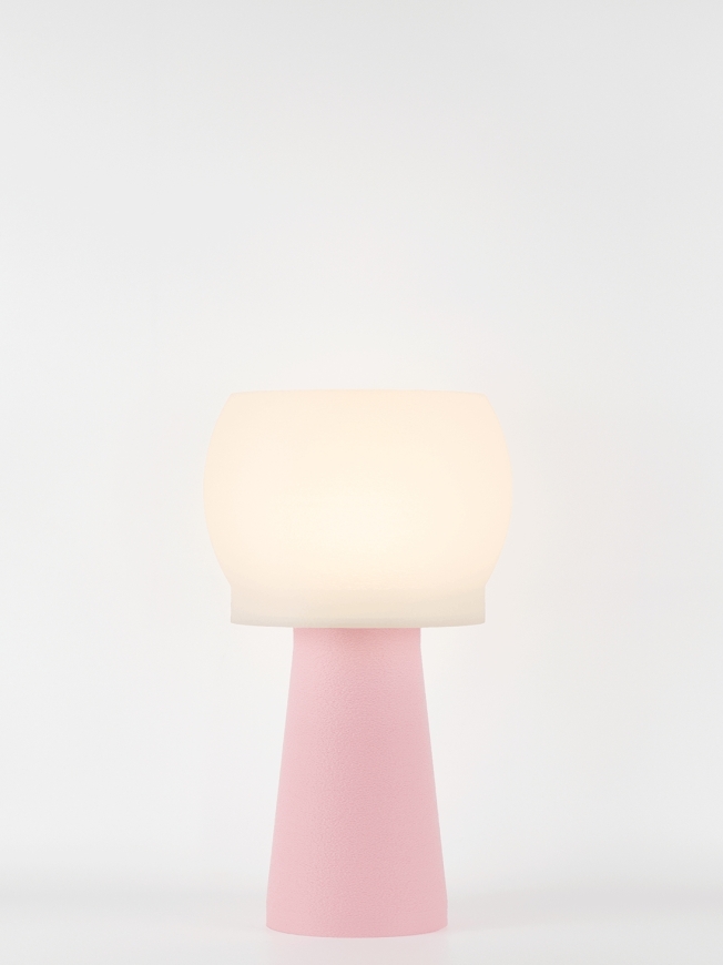 Clemence – Lampe à poser pastel rose, médium