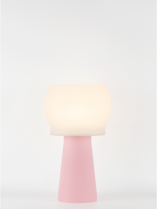 Clemence – Lampe à poser pastel rose, médium
