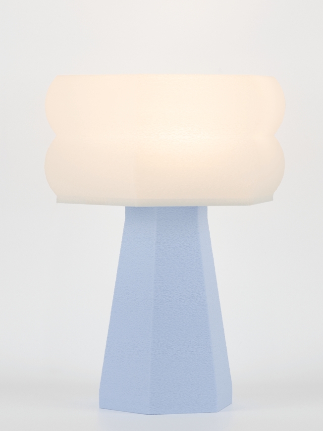 Aline – Lampe à poser pastel bleu, small