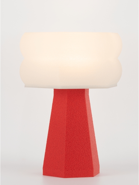 Aline – Lampe à poser granit rouge, small