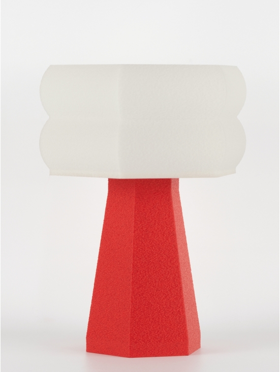 Aline – Lampe à poser granit rouge, small