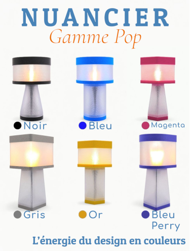 Maelle – Lampe à poser en impression 3D – Disponible en toutes couleurs POP