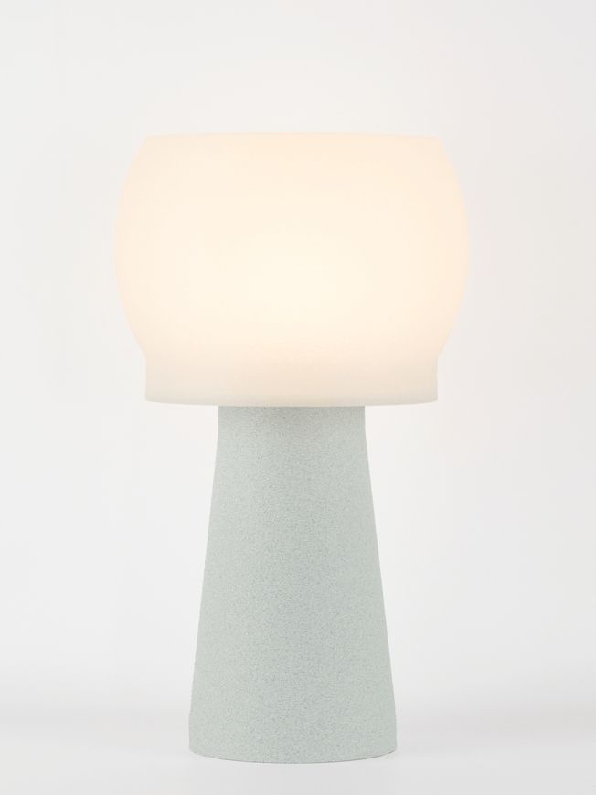 Clemence – Lampe à poser granit grise, médium