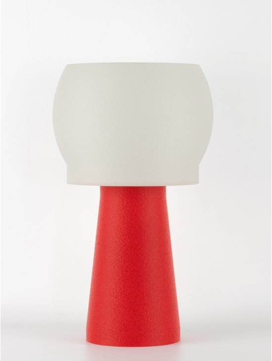 Clemence – Lampe à poser granit rouge, médium