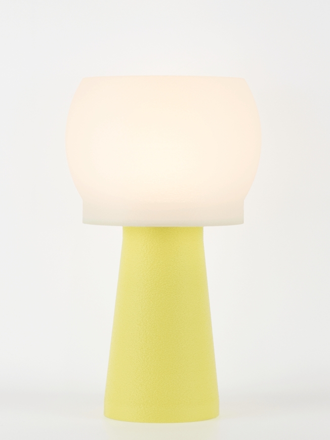 Clemence – Lampe à poser pastel jaune, médium