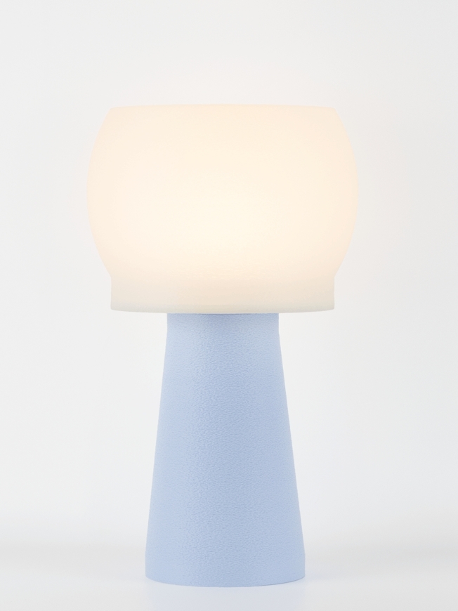 Clemence – Lampe à poser pastel bleu, médium
