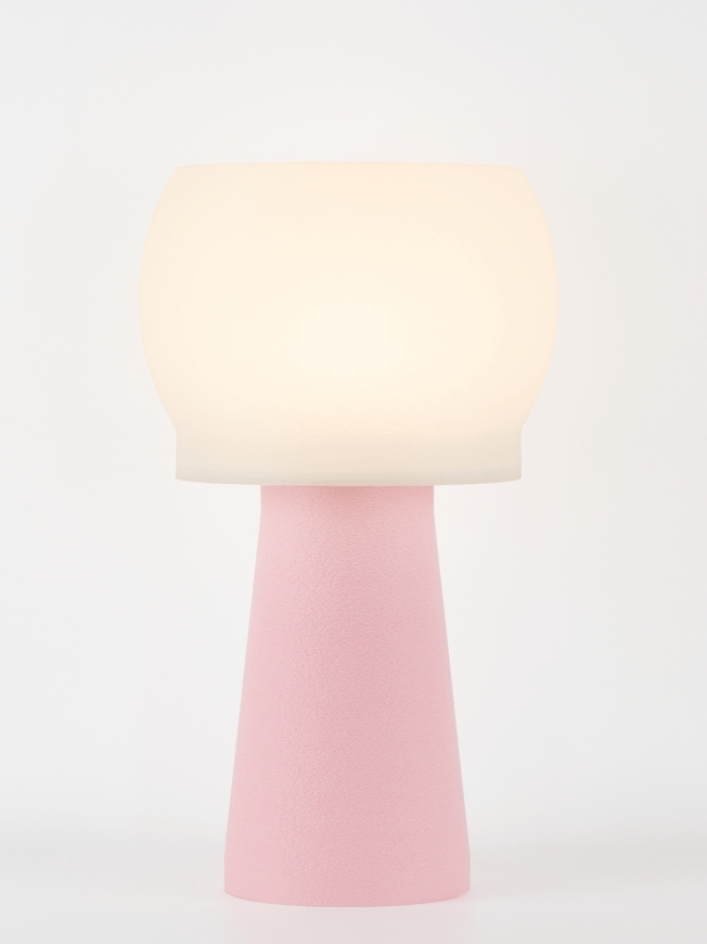 Clemence – Lampe à poser pastel rose, médium