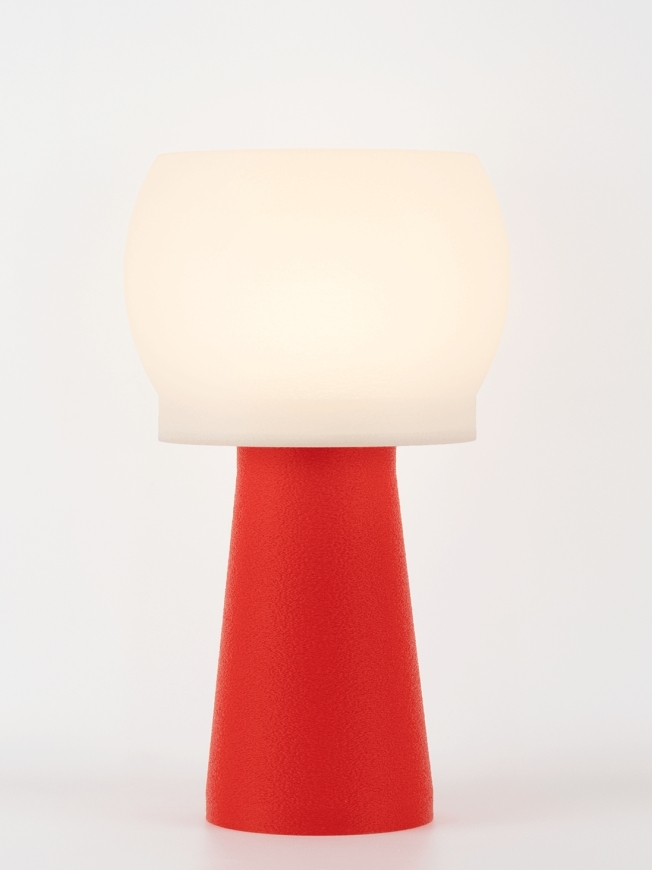 Clemence – Lampe à poser pop rouge, médium