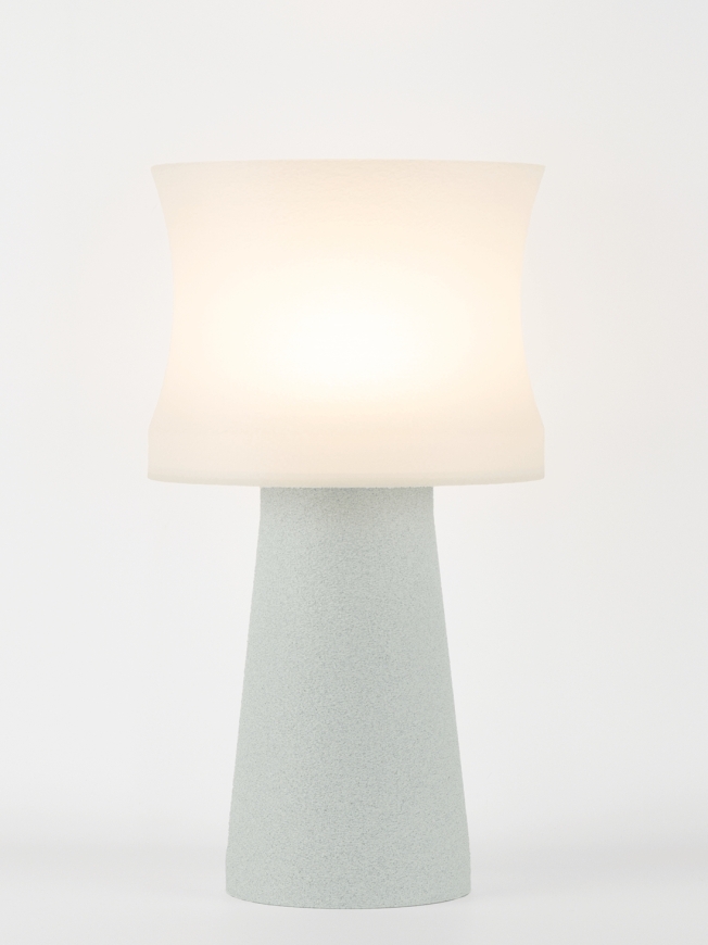 Aurélie – Lampe à poser granit grise, médium