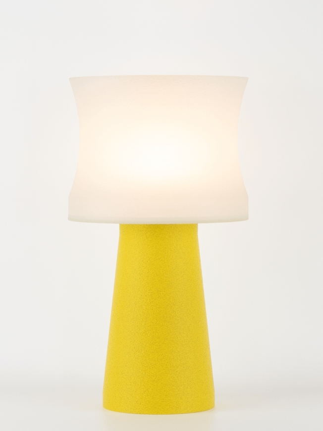 Aurélie – Lampe à poser granit jaune, médium