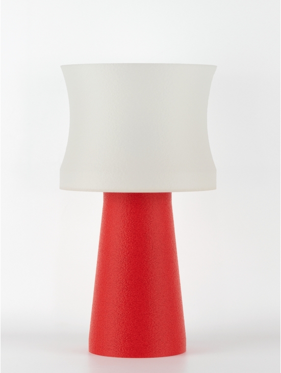 Aurélie – Lampe à poser design, base Granit & abat-jour coquilles Saint-Jacques