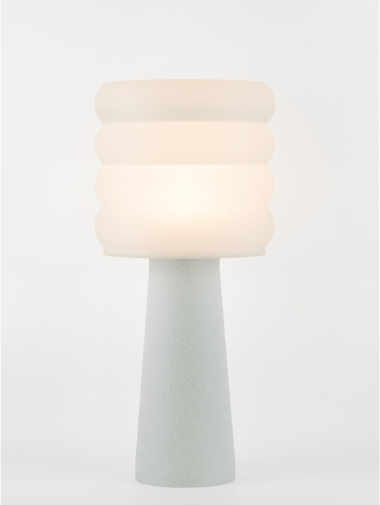 Coralie – Lampe à poser granit grise, large
