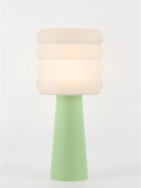 Coralie – Lampe à poser pastel verte, large