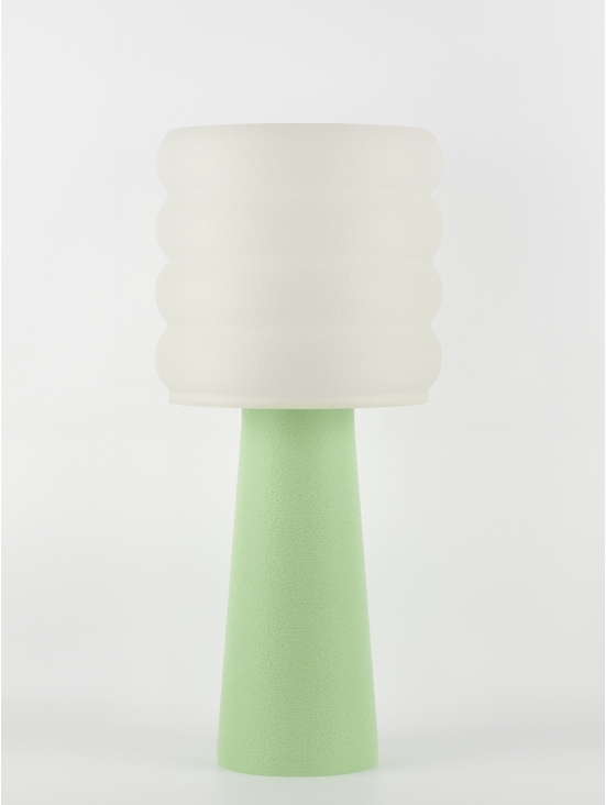 Coralie – Lampe à poser pastel verte, large