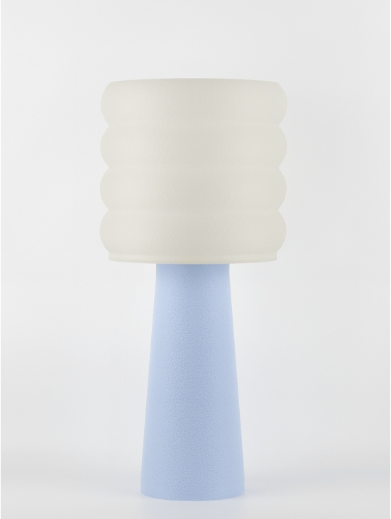 Coralie – Lampe à poser pastel bleu, large