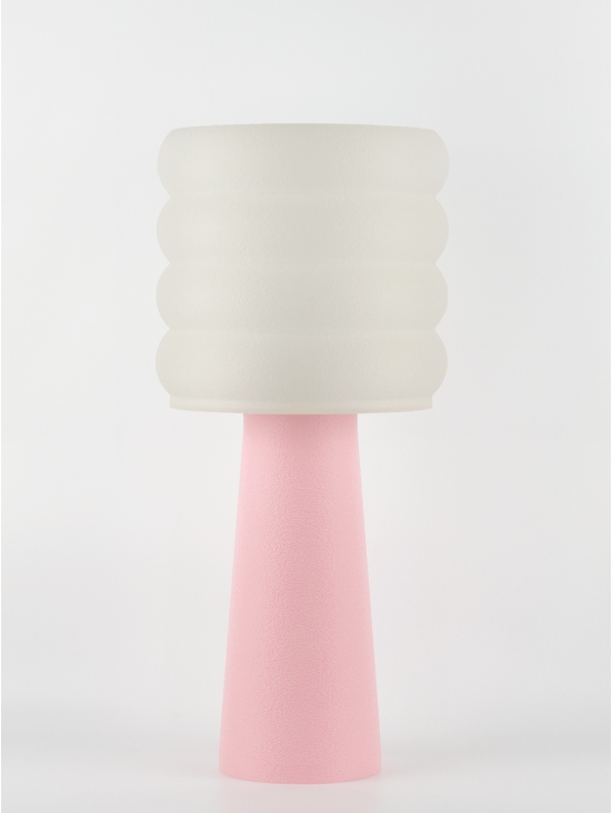Coralie – Lampe à poser pastel rose, large