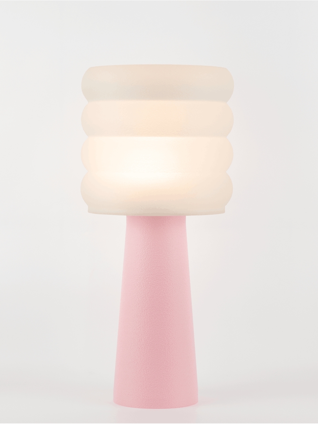 Coralie – Lampe à poser pastel rose, large