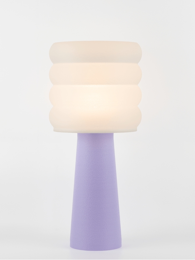 Coralie – Lampe à poser pastel lilas, large