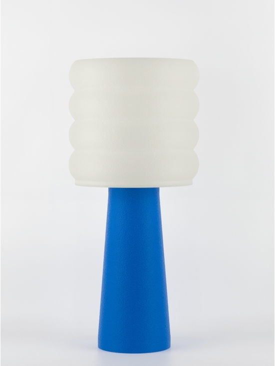 Coralie – Lampe à poser pop bleu, large