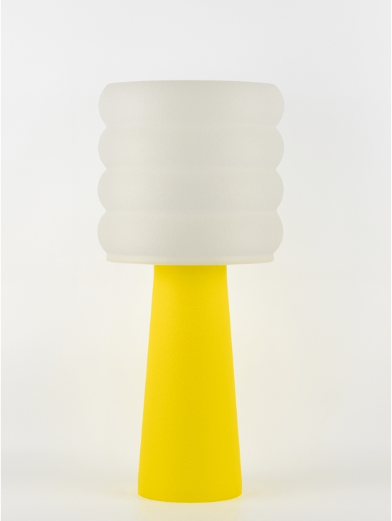 Coralie – Lampe à poser pop jaune, large
