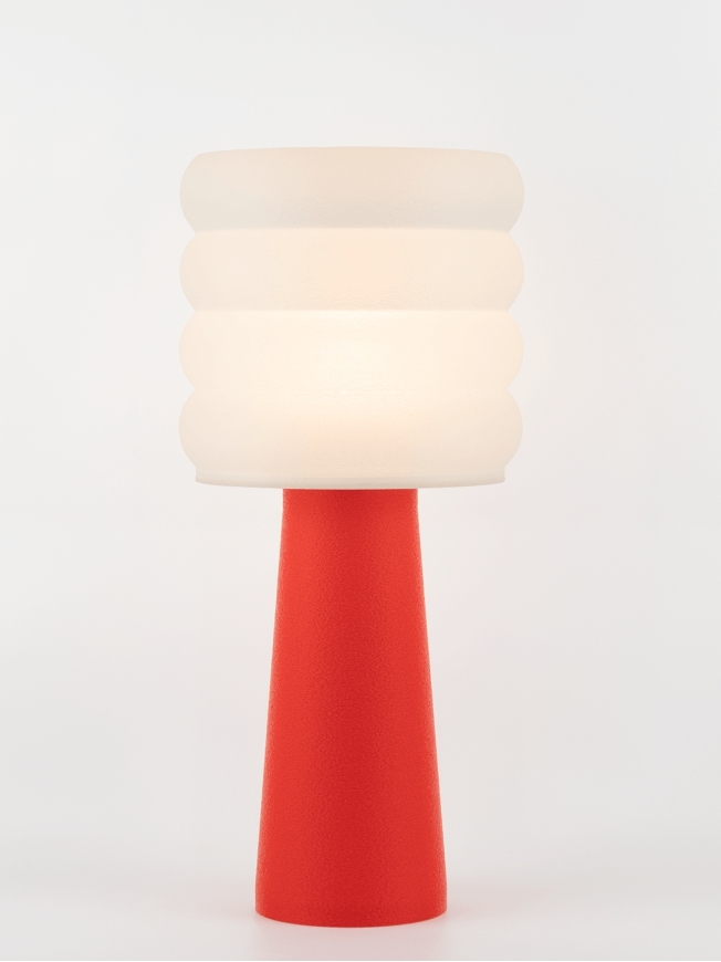 Coralie – Lampe à poser pop rouge, large