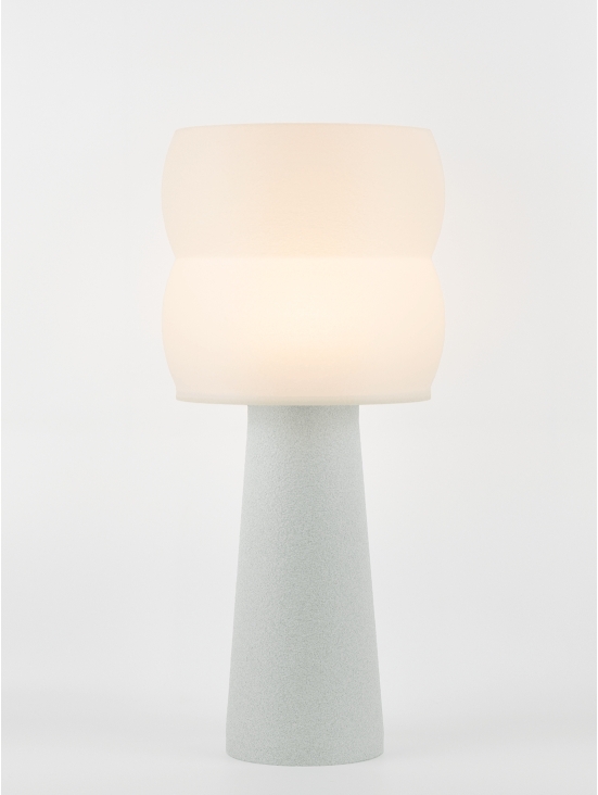 Stella – Lampe à poser granit grise, large