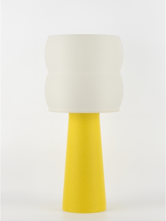 Stella – Lampe à poser granit jaune, large