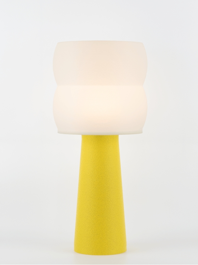 Stella – Lampe à poser granit jaune, large