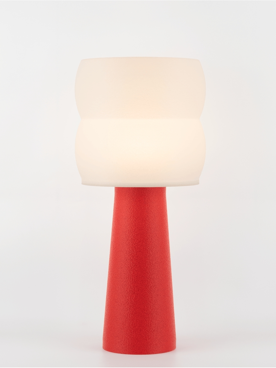 Stella – Lampe à poser granit rouge, large