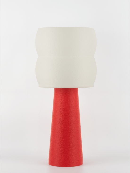 Stella – Lampe à poser granit rouge, large