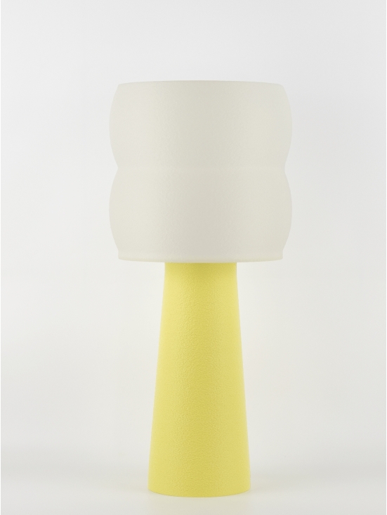 Stella – Lampe à poser pastel jaune, large