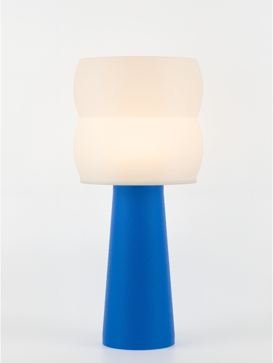 Stella – Lampe à poser pop bleu, large
