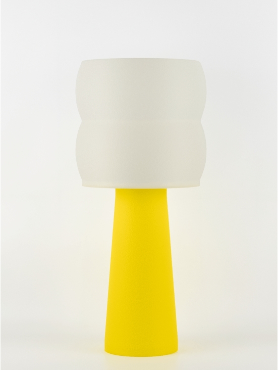 Stella – Lampe à poser pop jaune, large