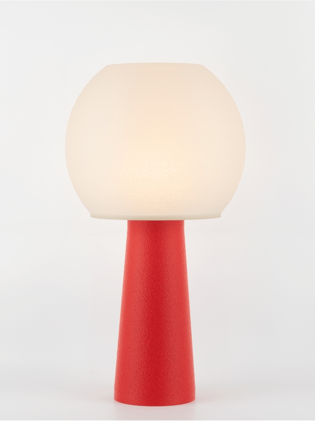 Clarisse – Lampe à poser granit rouge, large