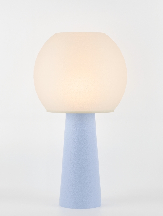 Clarisse – Lampe à poser pastel bleu, large