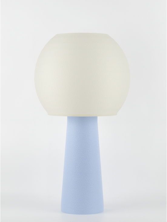 Clarisse – Lampe à poser pastel bleu, large