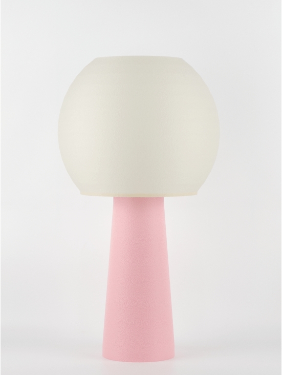 Clarisse – Lampe à poser pastel rose, large