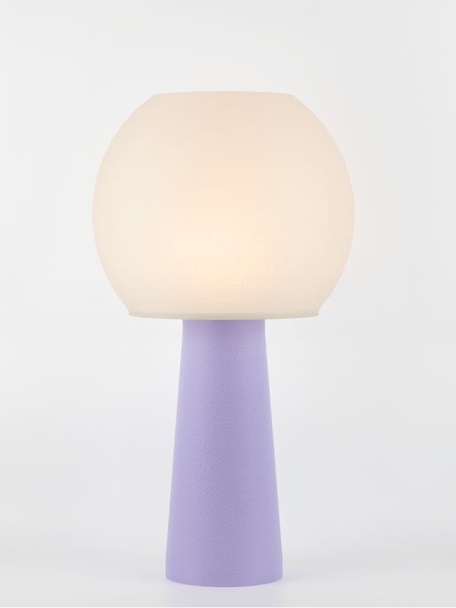 Clarisse – Lampe à poser pastel lilas, large