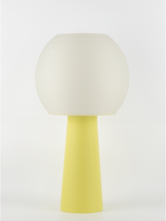 Clarisse – Lampe à poser pastel jaune, large