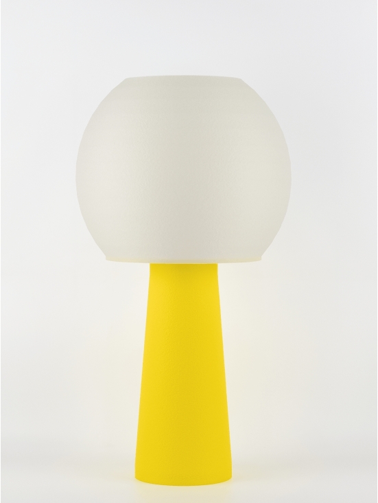 Clarisse – Lampe à poser pop jaune, large