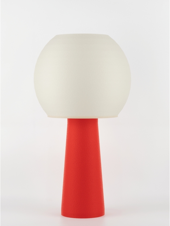 Clarisse – Lampe à poser pop rouge, large