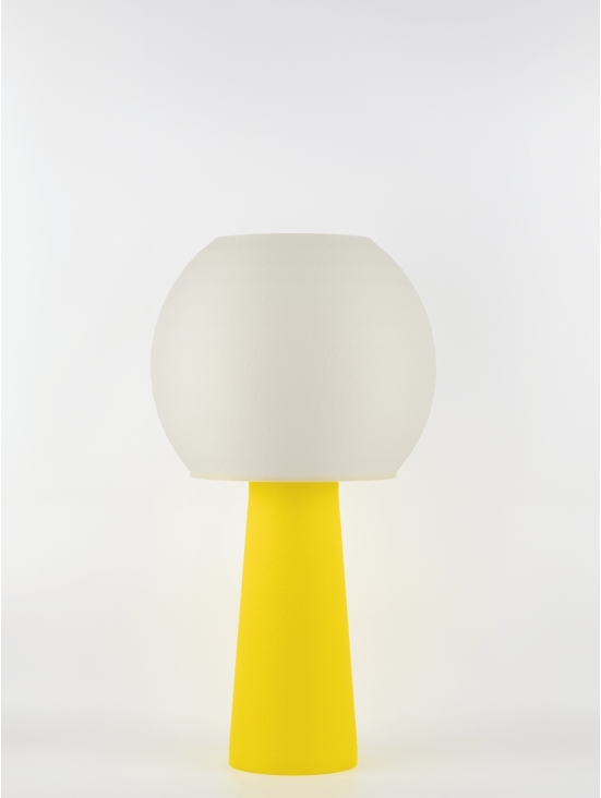 Clarisse – Lampe à poser pop jaune, large